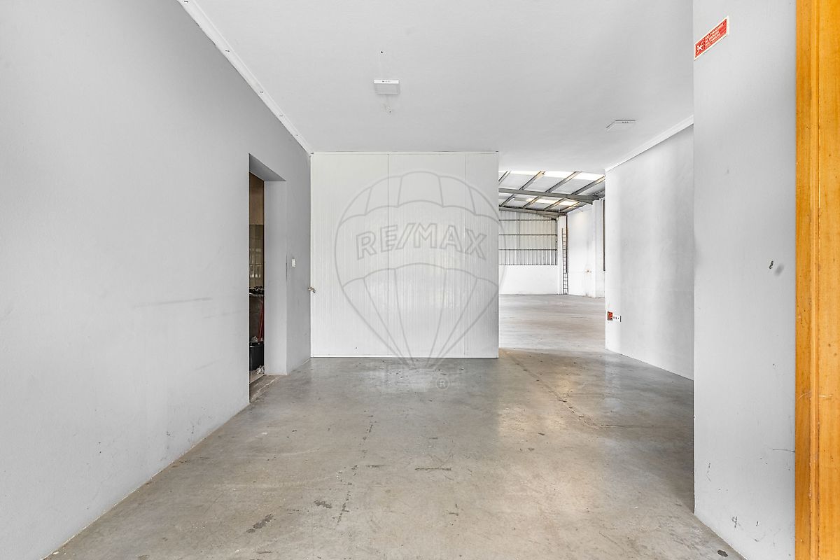Zona de circulação interna e hall de distribuição entre a área operacional do pavilhão e escritórios comerciais